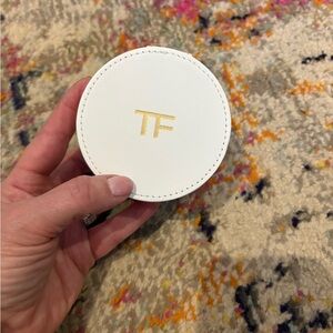 Tom Ford White Travel Jewelry Box with Gold Logo